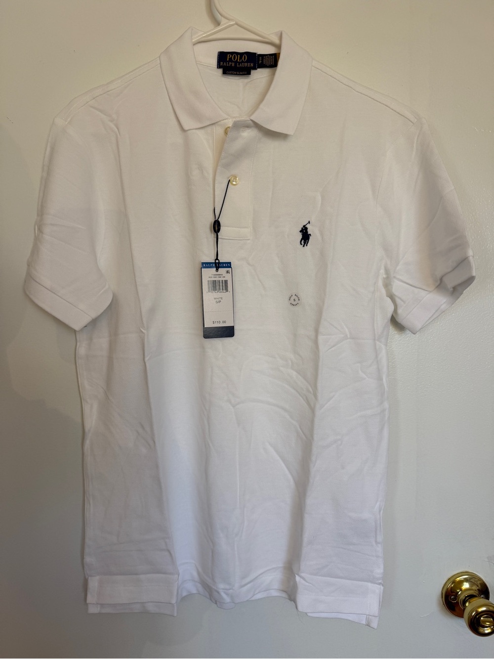 NWT Ralph Lauren White Polo Small